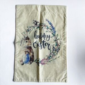 Happy Easter Garden Flags, Easter Wreath G arden Yard Flag 12 X 18 Double Sided,